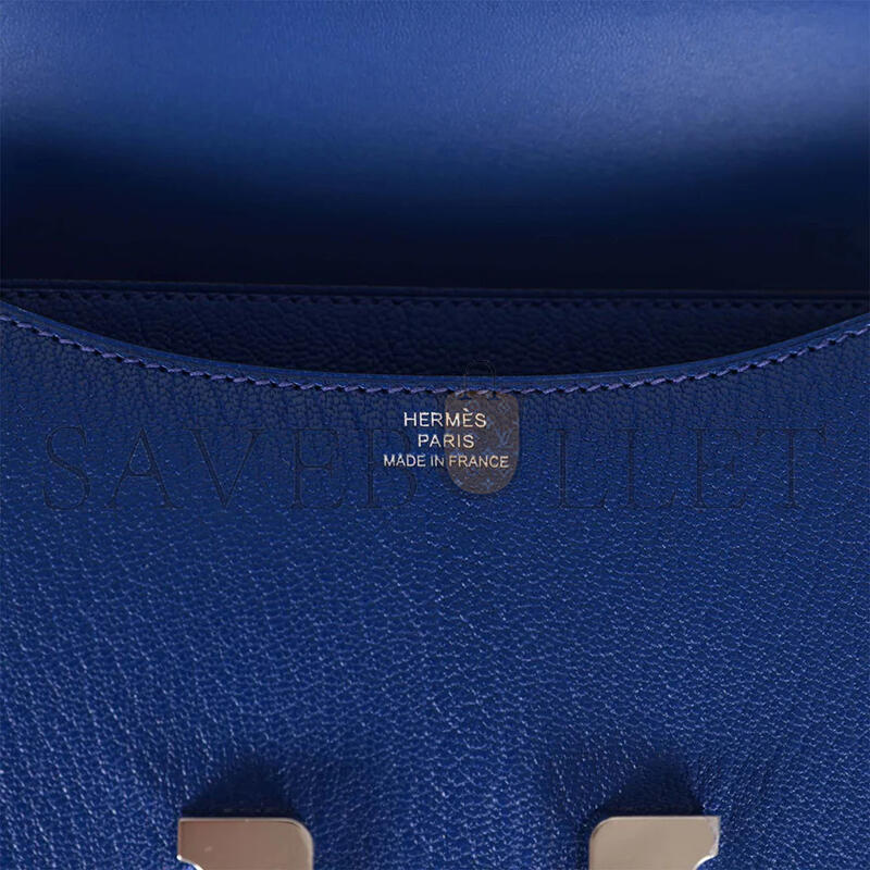 H**me5 constance 18 bleu electric chevre palladium hardware (19*15*4cm)